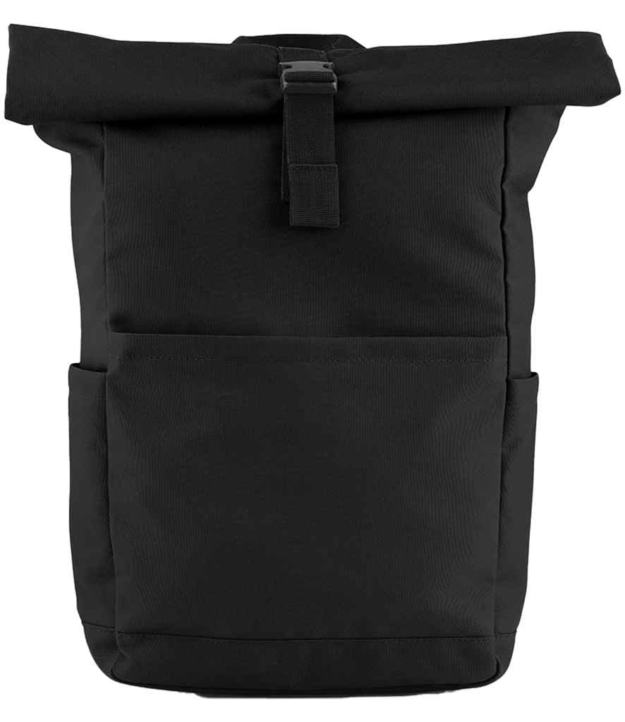 BagBase Premium Recycled Roll-Top Backpack, Black, view 1 of 1