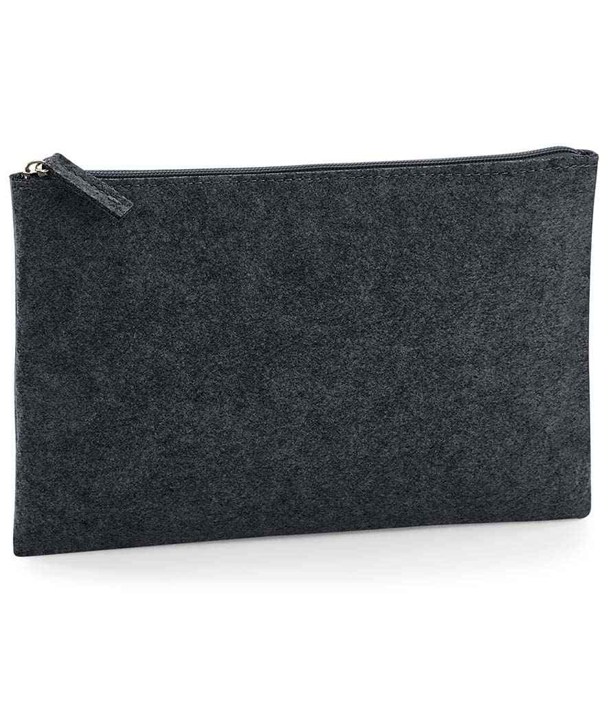 BagBase Felt Accessory Pouch, Charcoal Melange, view 1 of 1