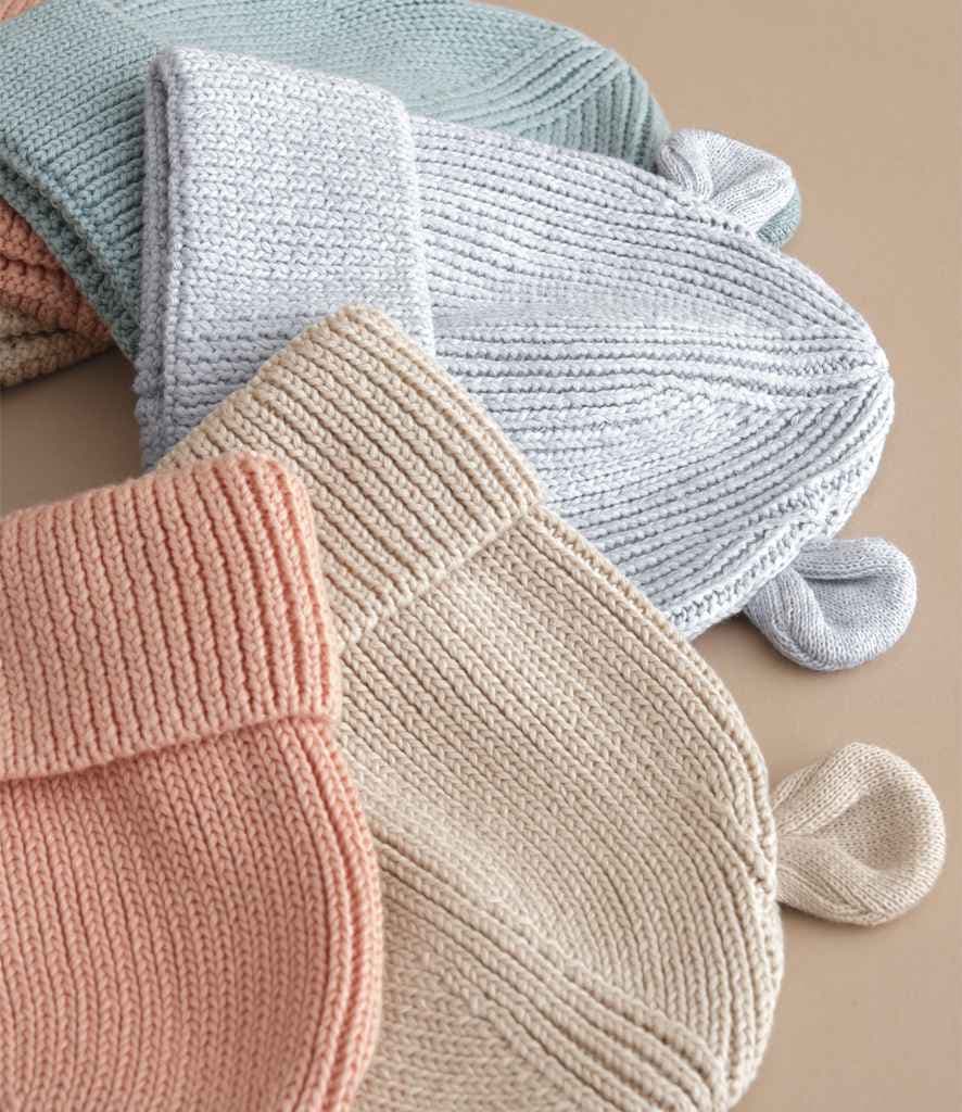 Beechfield Organic Baby Bear Beanie (Kids), Almond, view 1 of 1