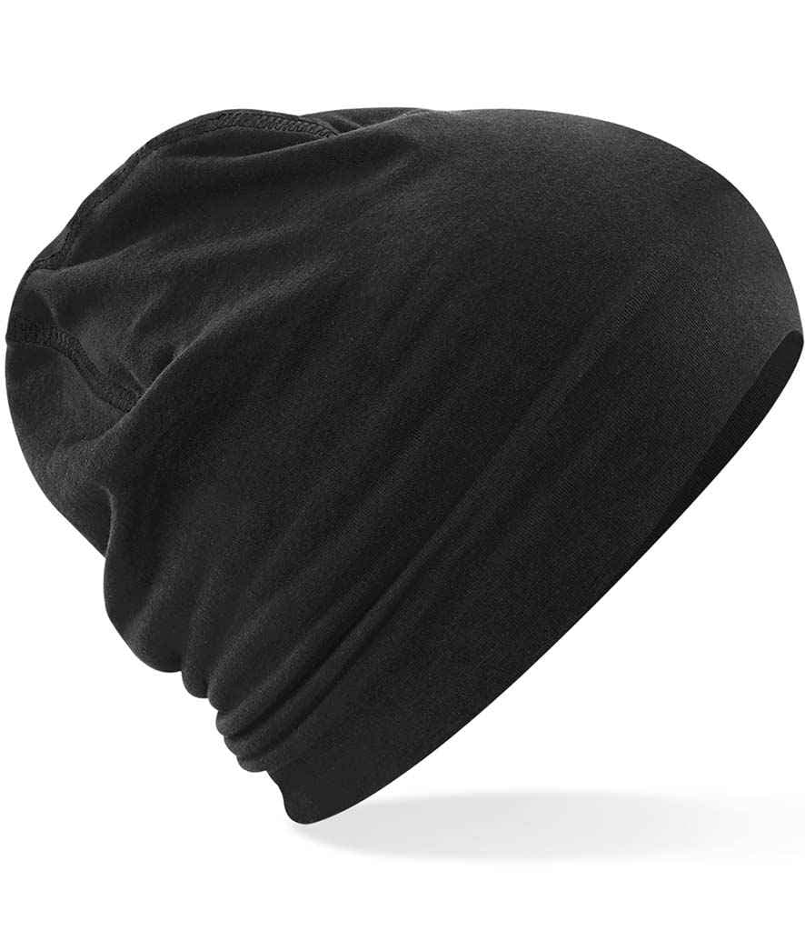 Beechfield Hemsedal Cotton Beanie, Black/Black, view 1 of 1