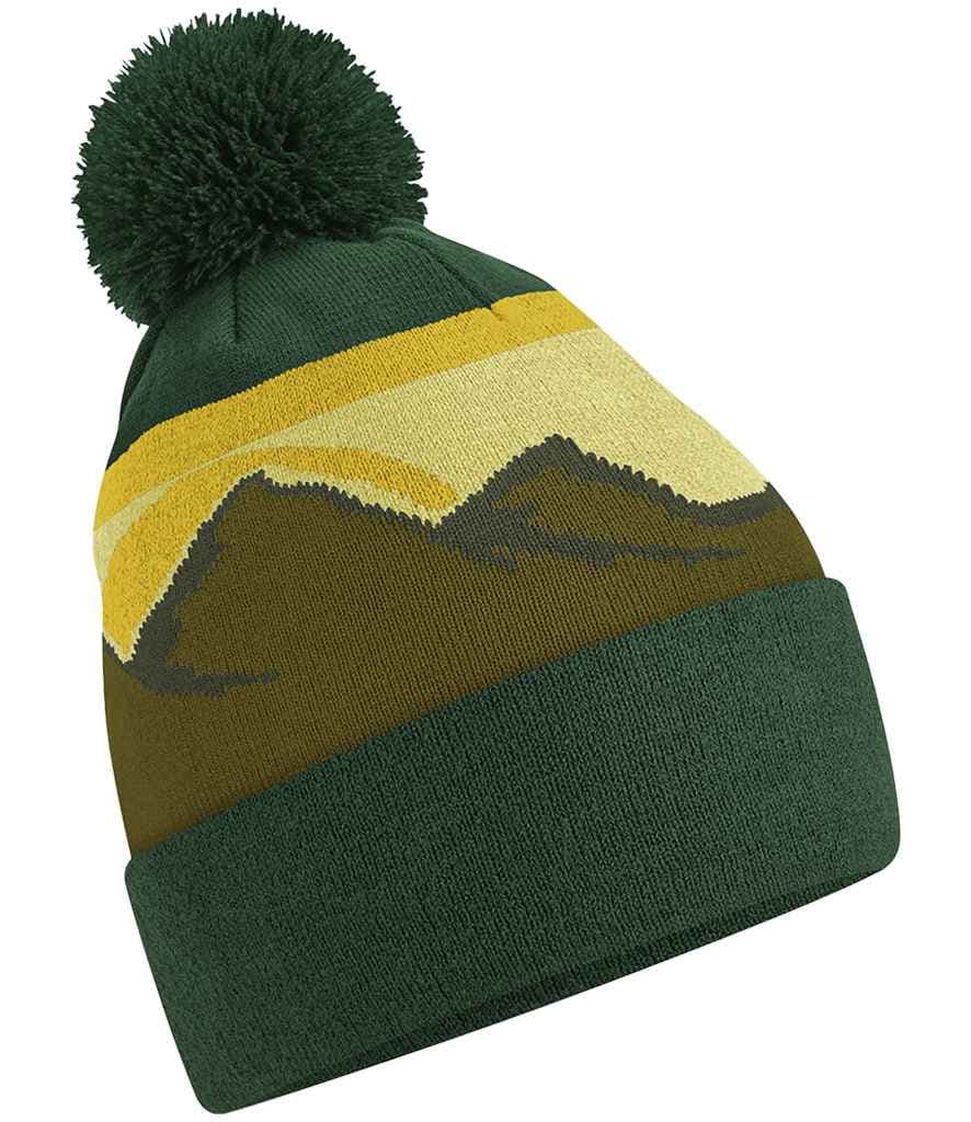 Beechfield Mountain Peaks Pom Pom Beanie, Alpine Peaks, view 1 of 1