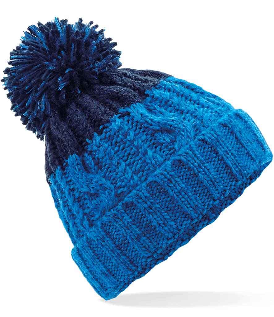 Beechfield Apres Beanie, Azure/Oxford Navy, view 1 of 1
