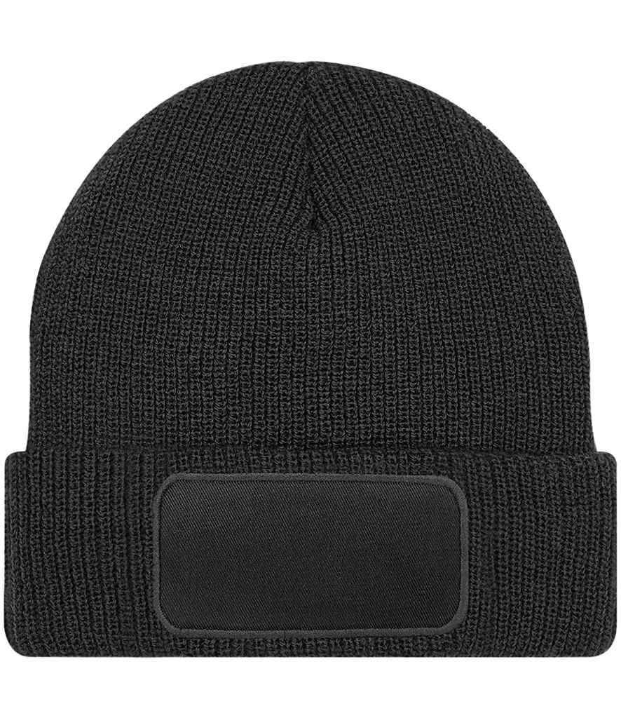 Beechfield Thinsulate™ Patch Beanie, Black, view 1 of 1