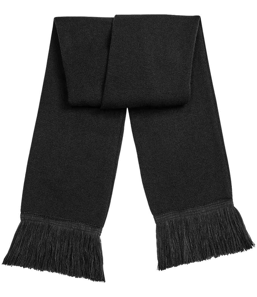 Beechfield Classic Knitted Scarf, Black, view 1 of 1