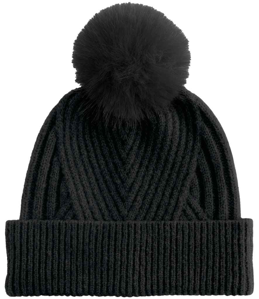 Beechfield Snow Luxe Beanie, Black, view 1 of 1