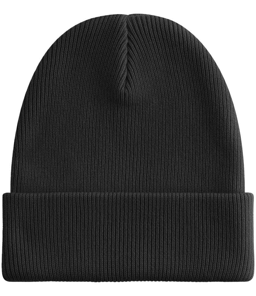 Beechfield Organic Cotton Original Heavyweight Cuffed Beanie, Black, view 1 of 1