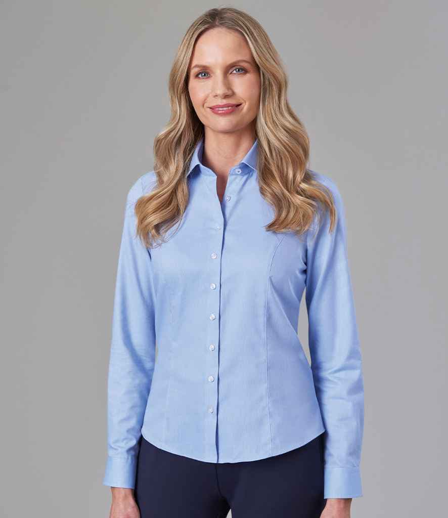 Brook Taverner Ladies Aspen Long Sleeve Oxford Shirt, Sky Blue, view 1 of 1