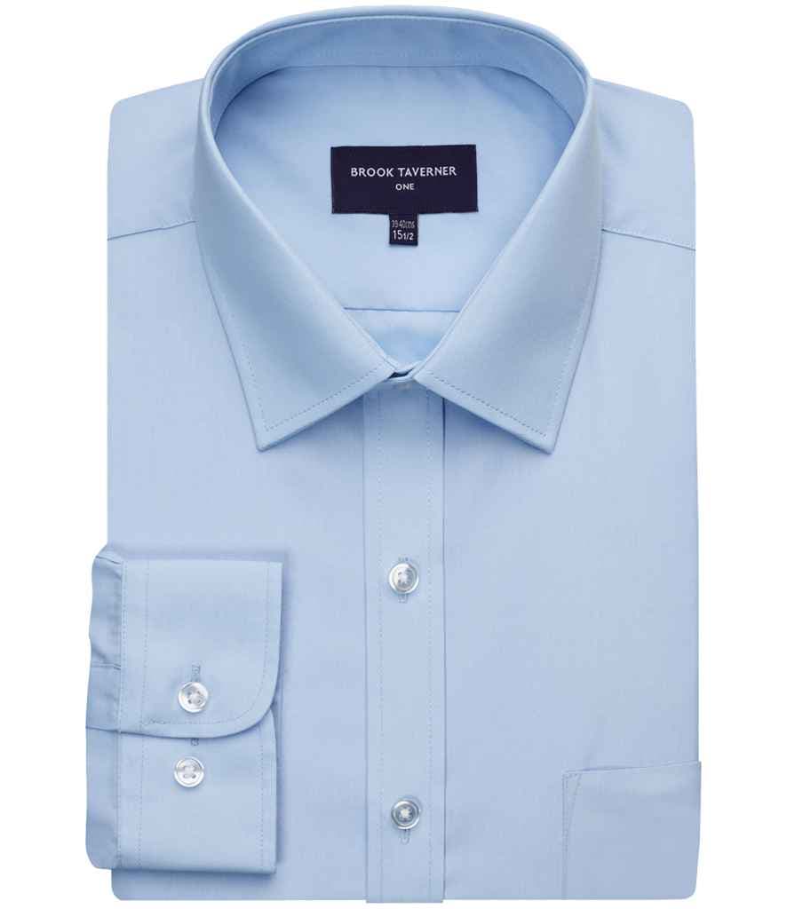 Brook Taverner Juno Long Sleeve Poplin Shirt, Sky Blue, view 1 of 1