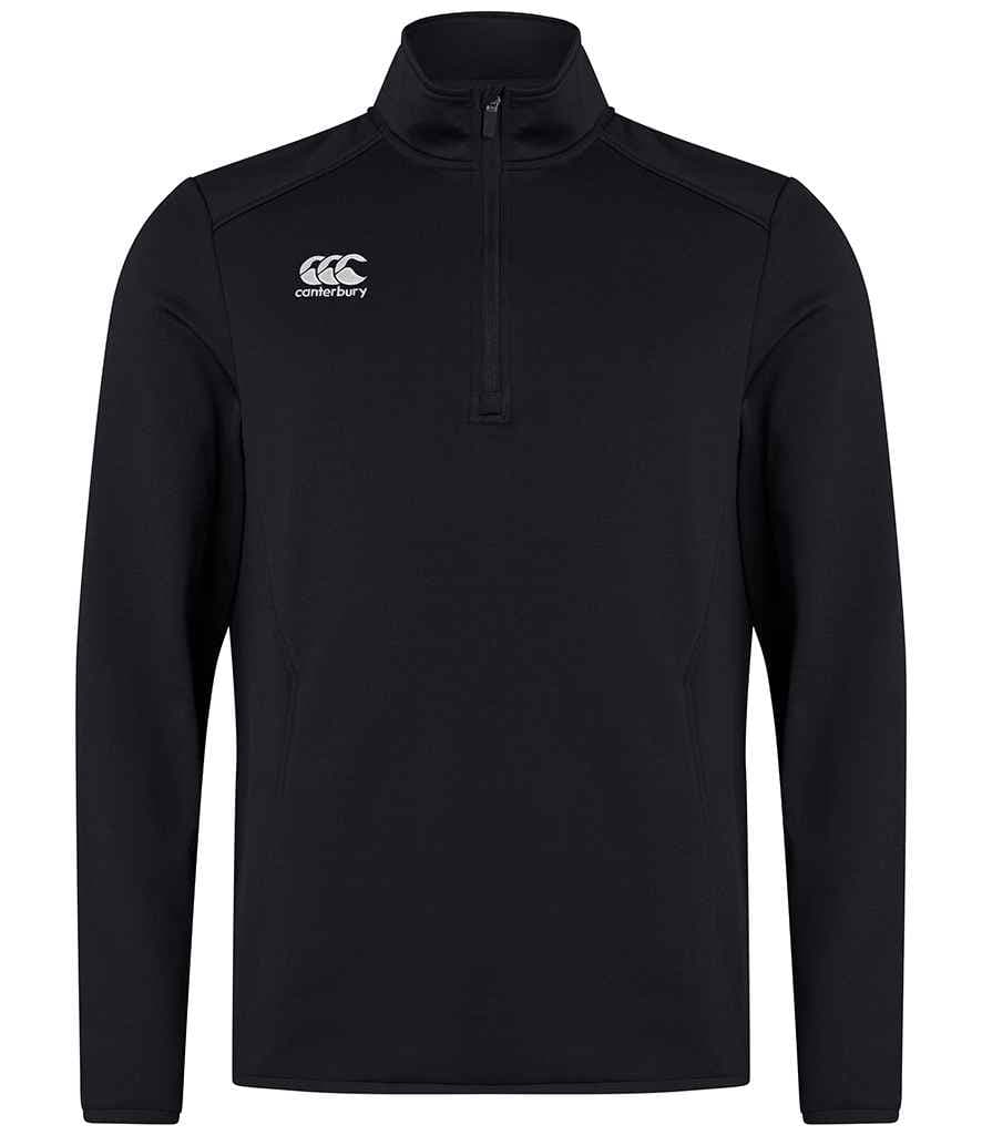 Canterbury Club Zip Neck Mid Layer Training Top, Black, view 1 of 1