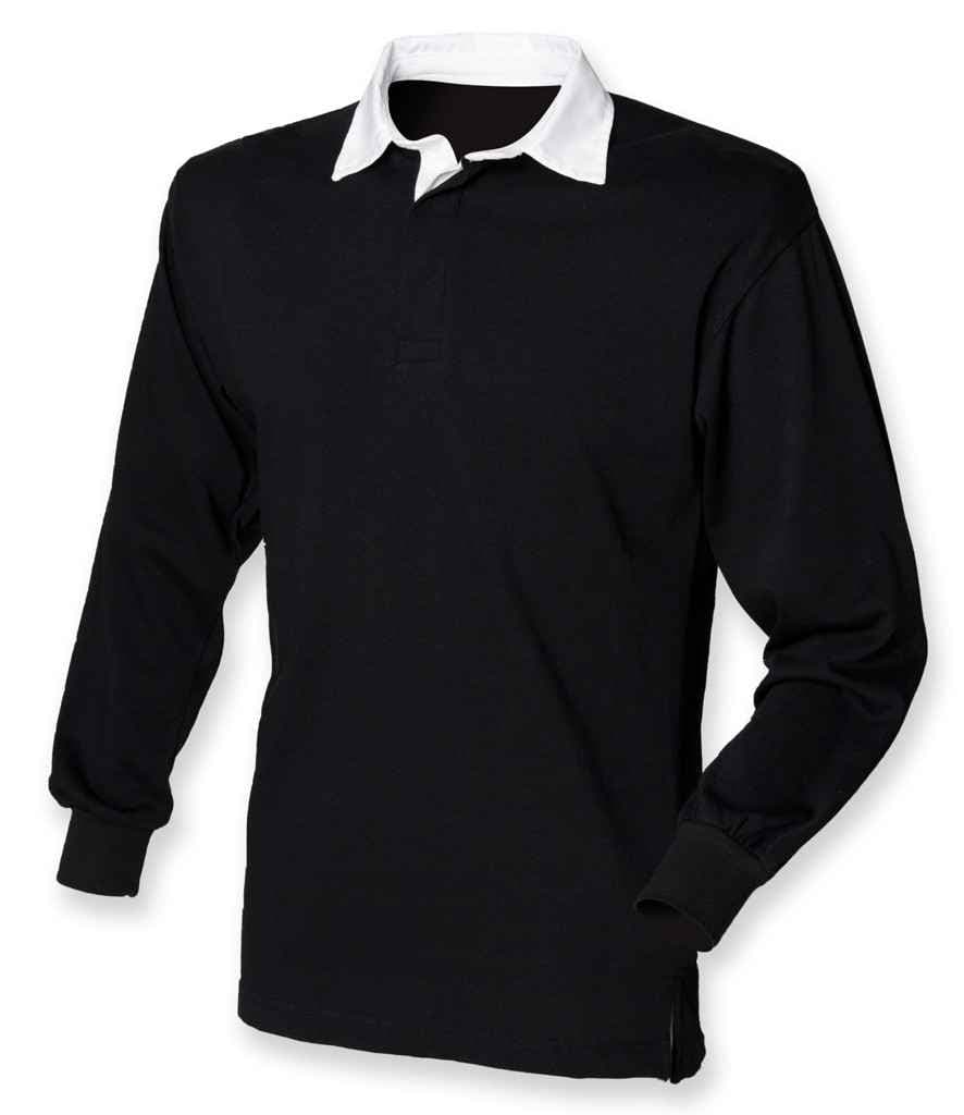 Front Row Classic Rugby Shirt, Black/White, view 1 of 1