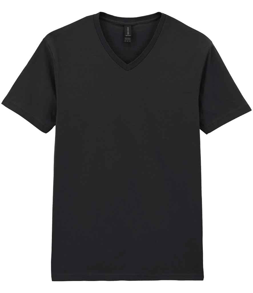 Gildan SoftStyle® V Neck T-Shirt, Black, view 1 of 1