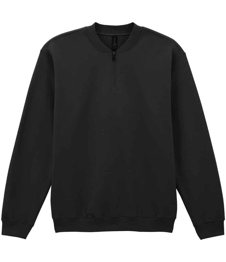 Gildan SoftStyle® Midweight Fleece 1/4 Zip Sweatshirt, Black, view 1 of 1