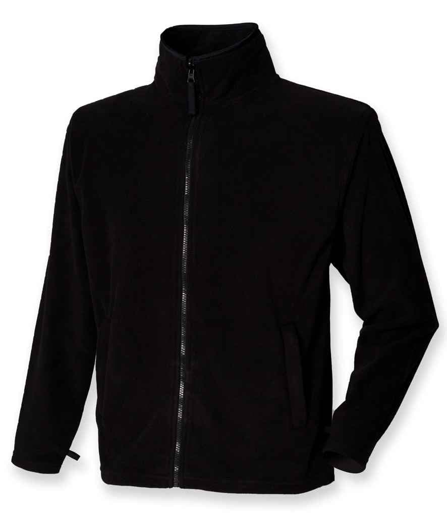 Henbury Micro Fleece Jacket, Black, view 1 of 1
