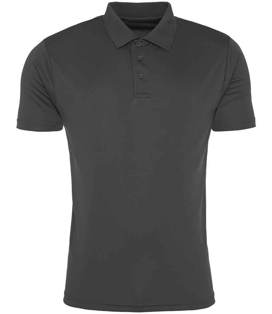 AWDis Cool Smooth Polo Shirt, Charcoal, view 1 of 1