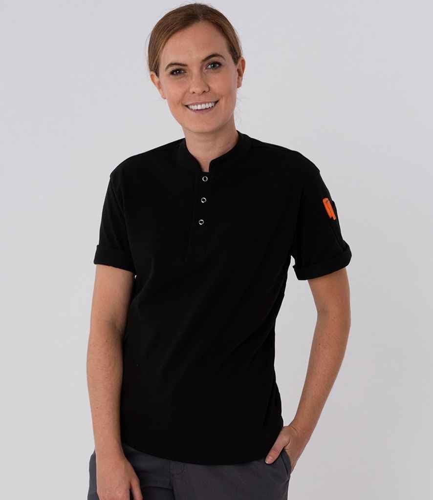 Le Chef Knitted Piqué Chef's Shirt, Black, view 1 of 1