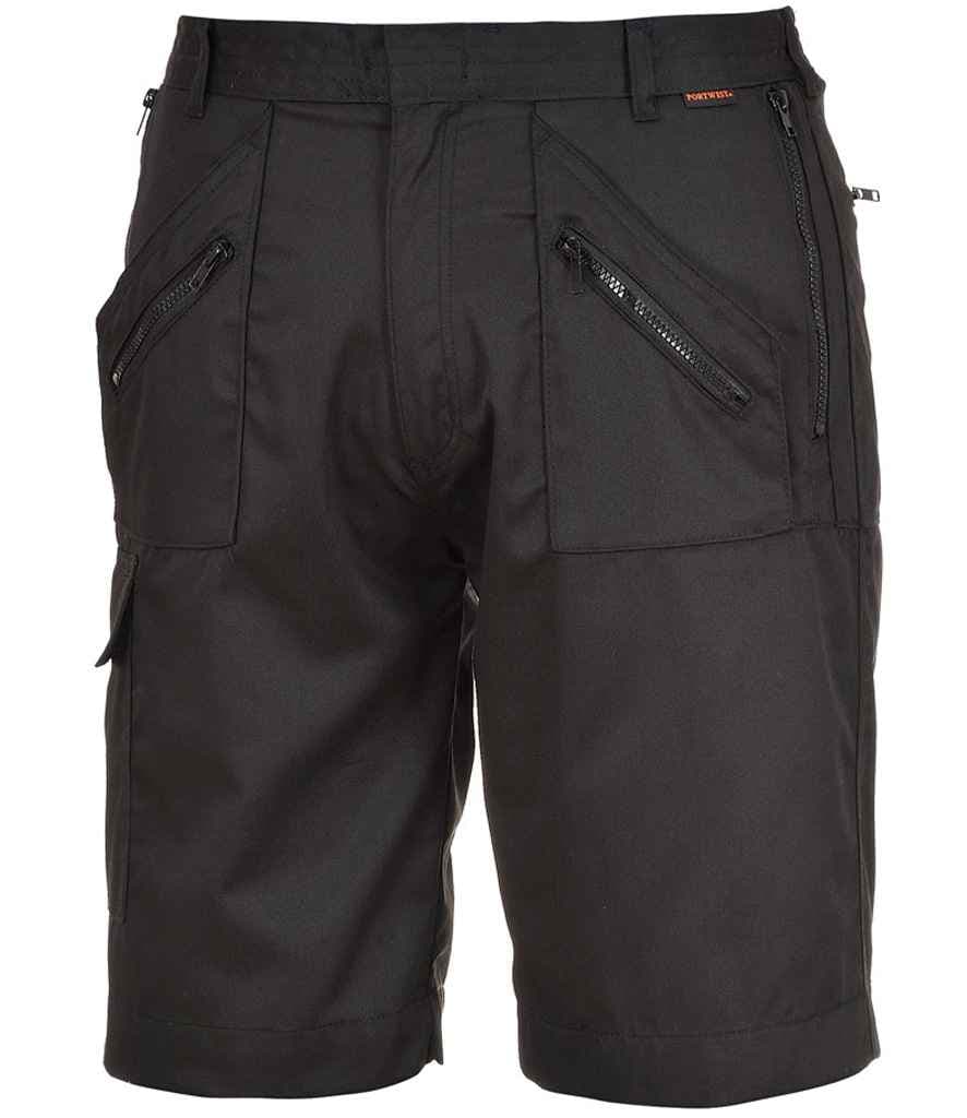 Portwest Action Shorts, Black, view 1 of 1