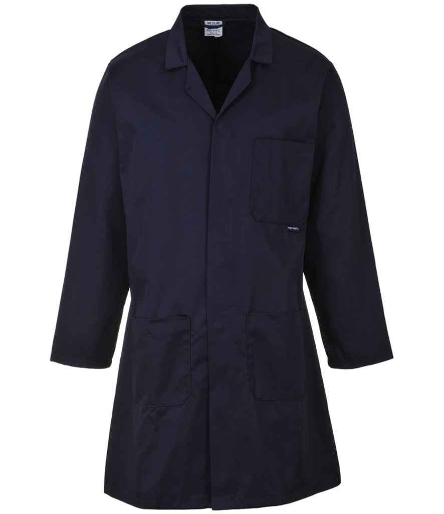 Portwest Lab Coat, Navy, view 1 of 1