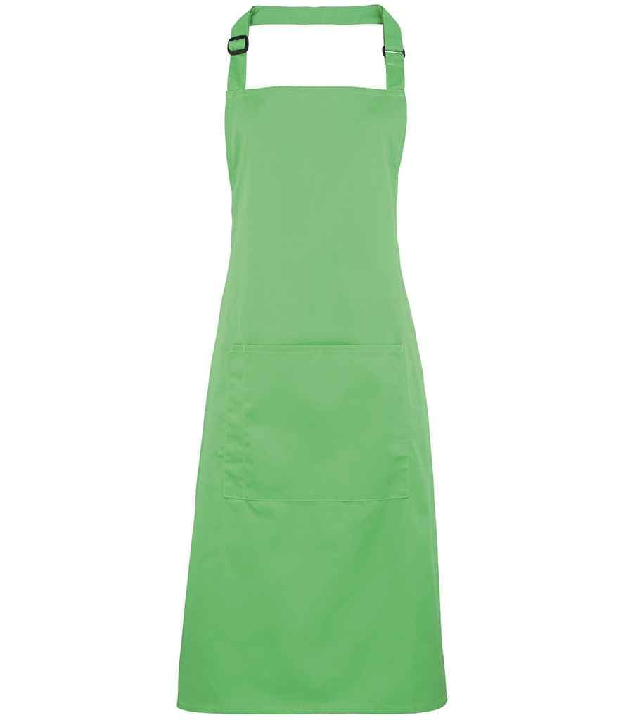Premier 'Colours' Bib Apron with Pocket, Apple Green, view 1 of 1