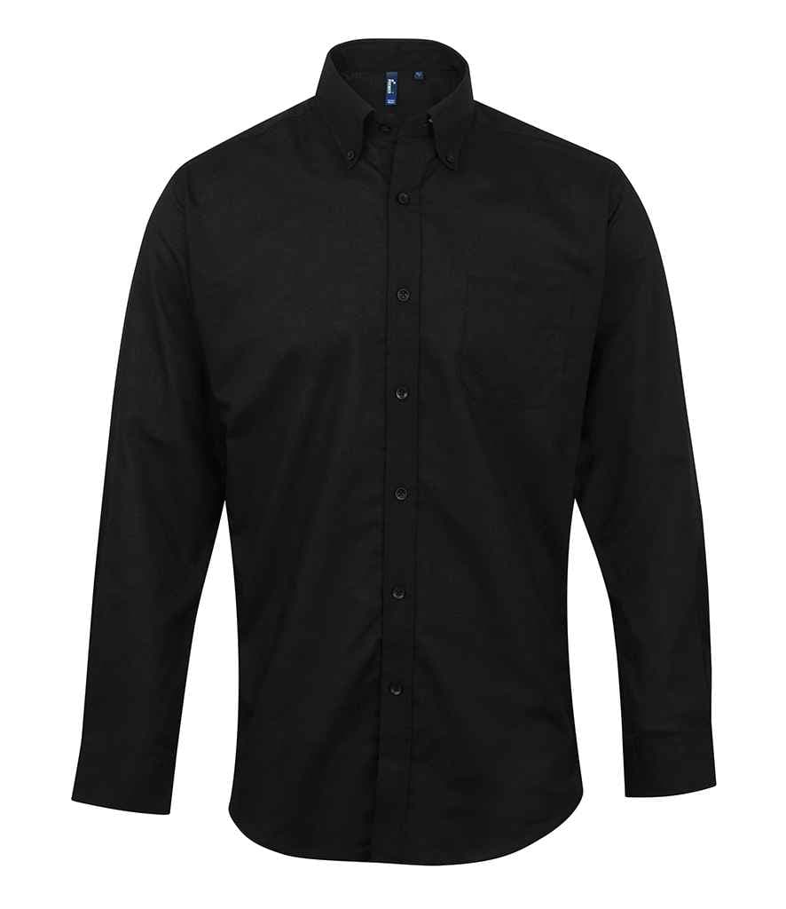 Premier Signature Long Sleeve Oxford Shirt, Black, view 1 of 1