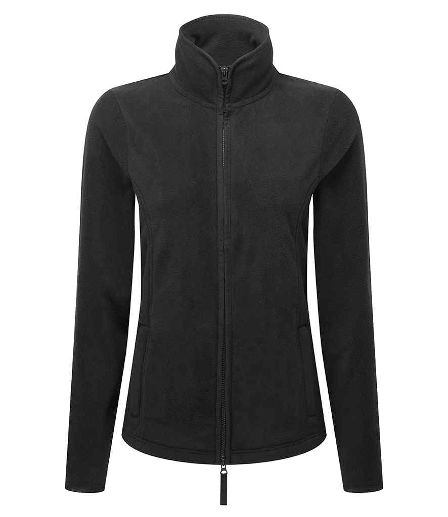 Premier Ladies Artisan Fleece Jacket, Black/Black, view 1 of 1