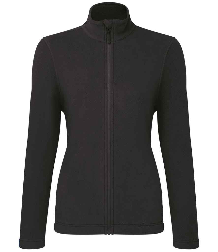 Premier Ladies Recyclight® Full Zip Micro Fleece Jacket, Black, view 1 of 1