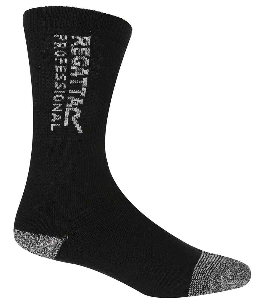 Regatta 3 Pack Workwear Socks, Black, view 1 of 1