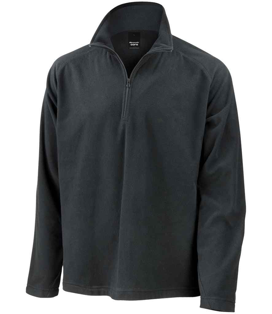 Result Core Zip Neck Micro Fleece, Black, view 1 of 1