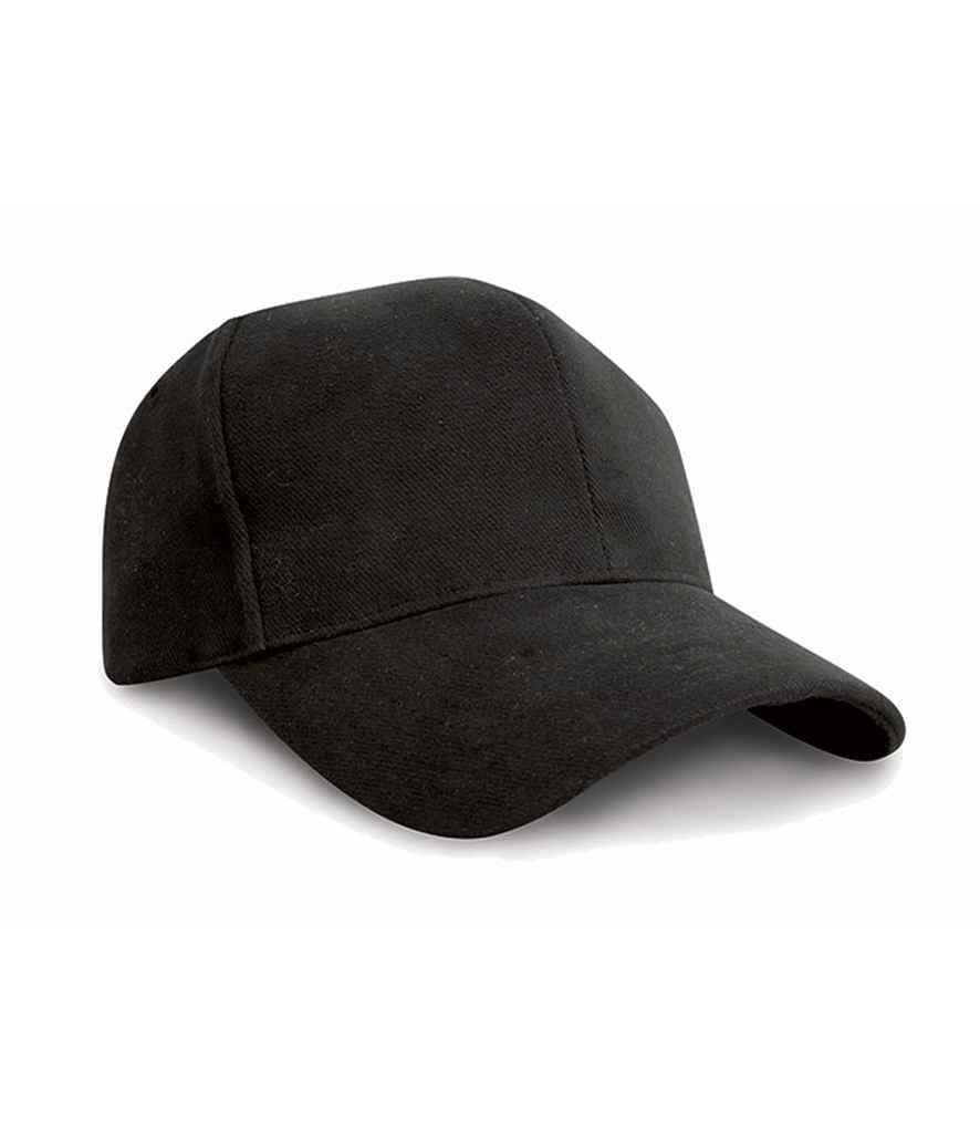 Result Pro-Style Heavy Brushed Cotton Cap, Black, view 1 of 1