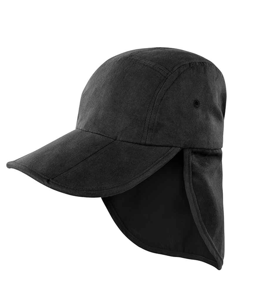 Result Kids Fold Up Legionnaires Cap (Kids), Black, view 1 of 1
