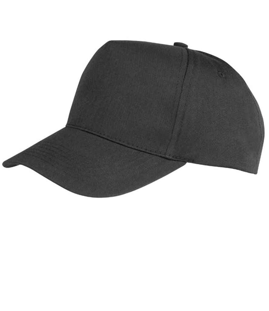 Result Kids Boston 5 Panel Printers Cap (Kids), Black, view 1 of 1