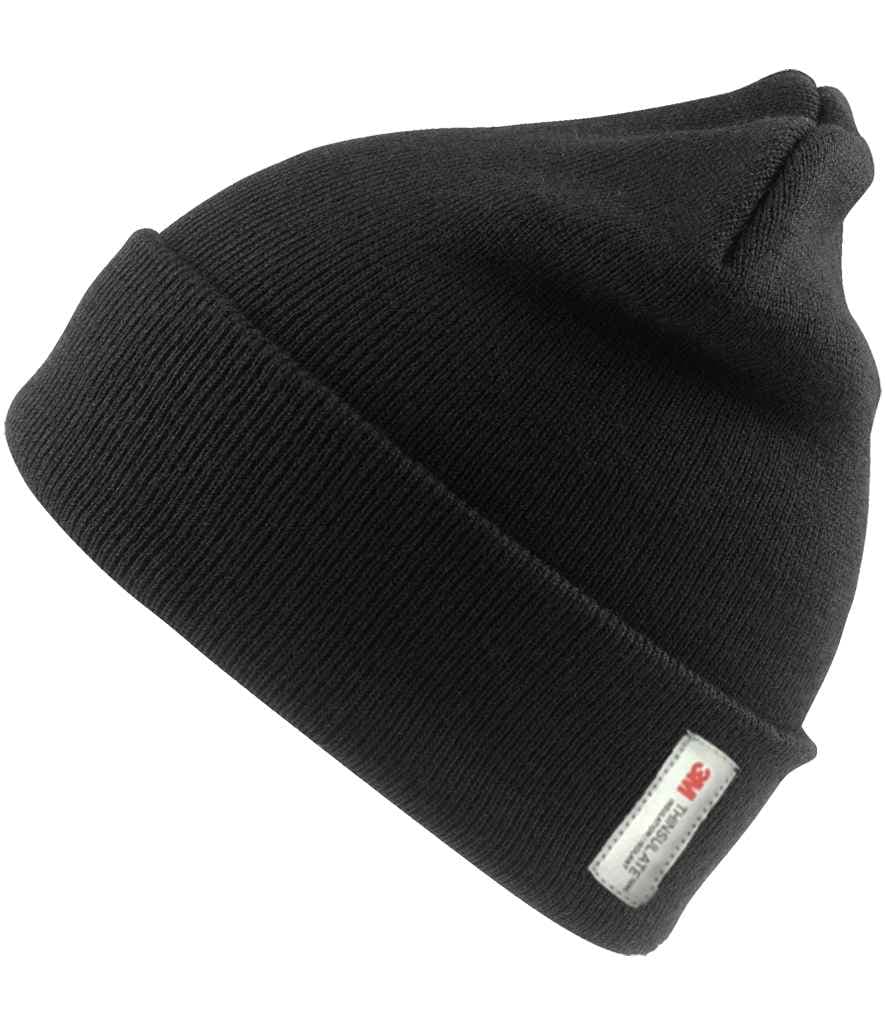 Result Recycled Thinsulate™ Beanie, Black, view 1 of 1