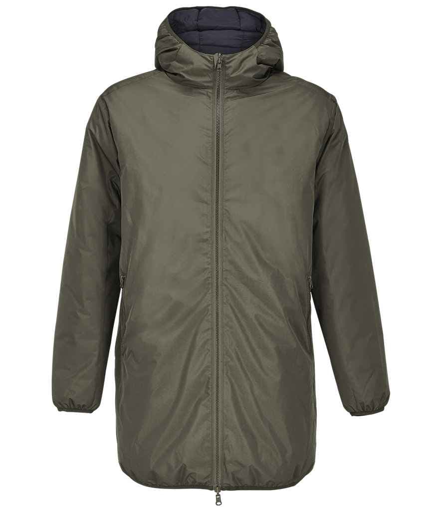 SOL'S Unisex Reverse Parka Jacket, Army, view 1 of 1