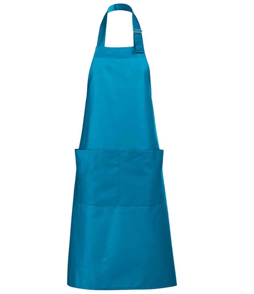 SOL'S Gala Long Bib Apron, Aqua, view 1 of 1