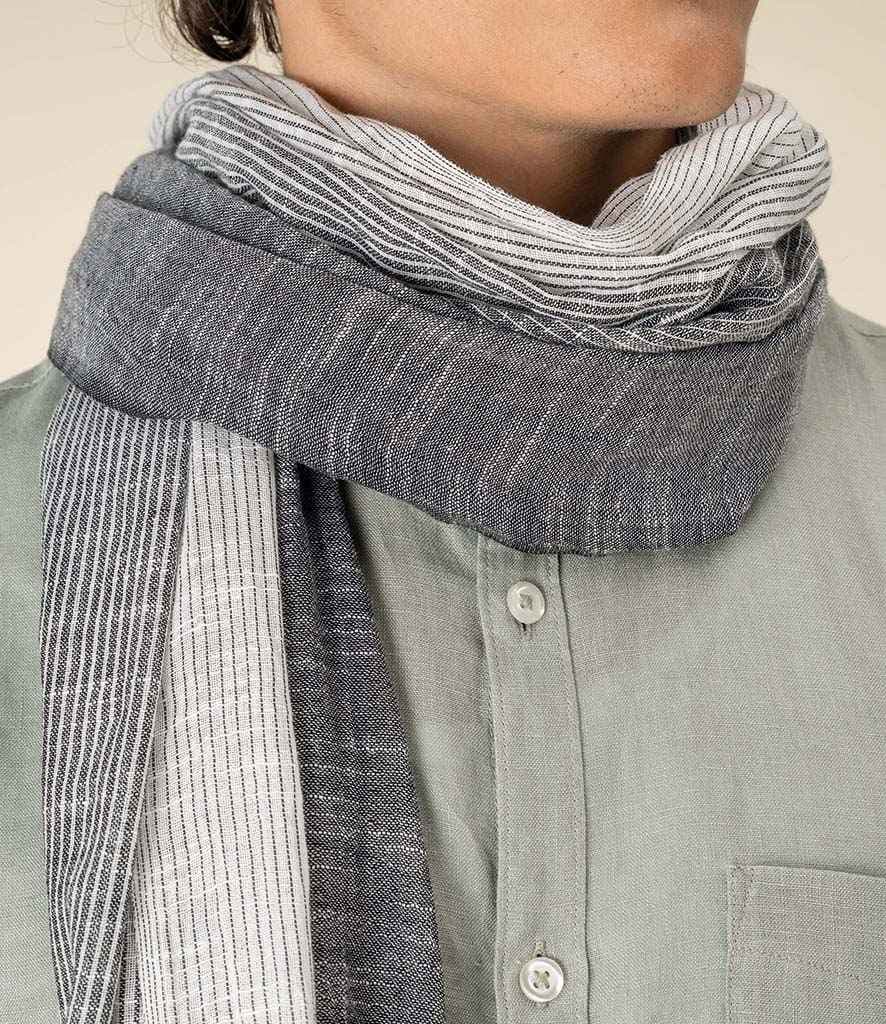 Spasso Urban Grey Striped Scarf, Urban Grey Stripes, view 1 of 1