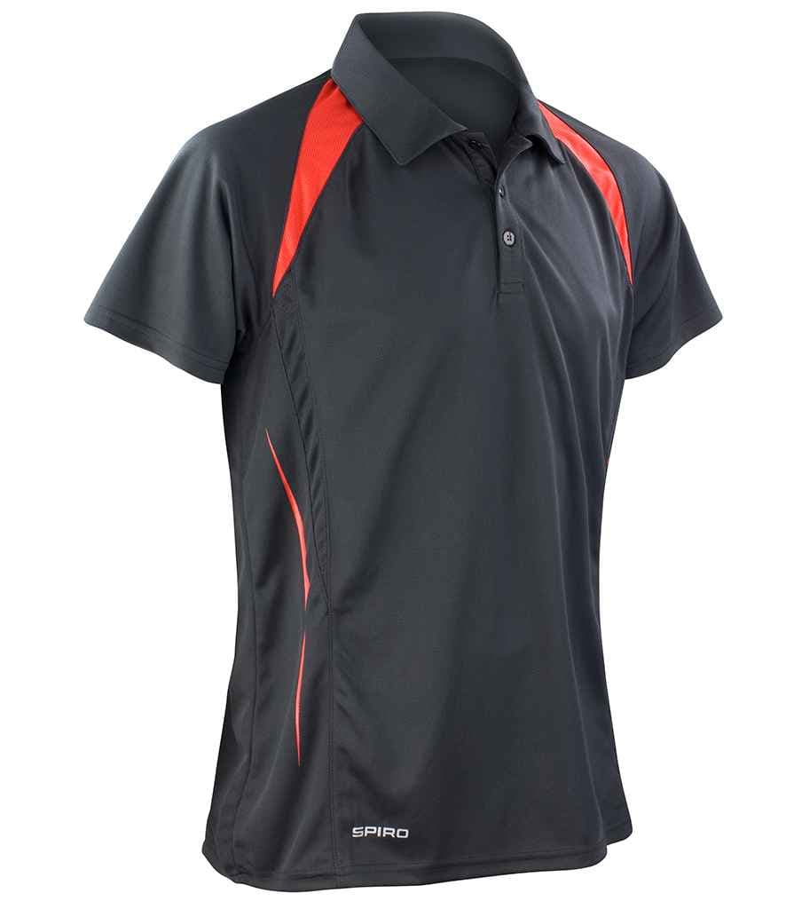 Spiro Team Spirit Polo Shirt, Black/Red, view 1 of 1