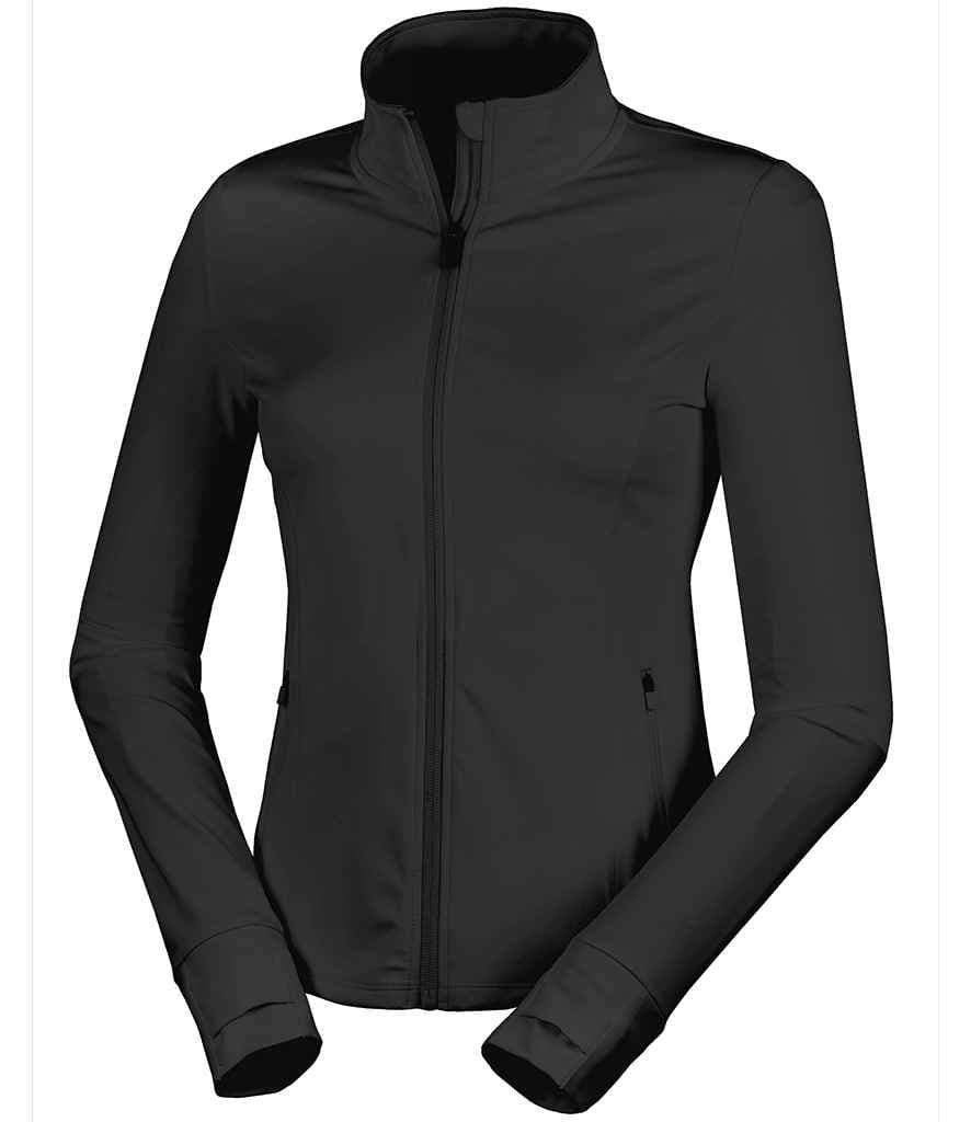 Spiro Ladies Recycled Fitness Jacket, Black, view 1 of 1