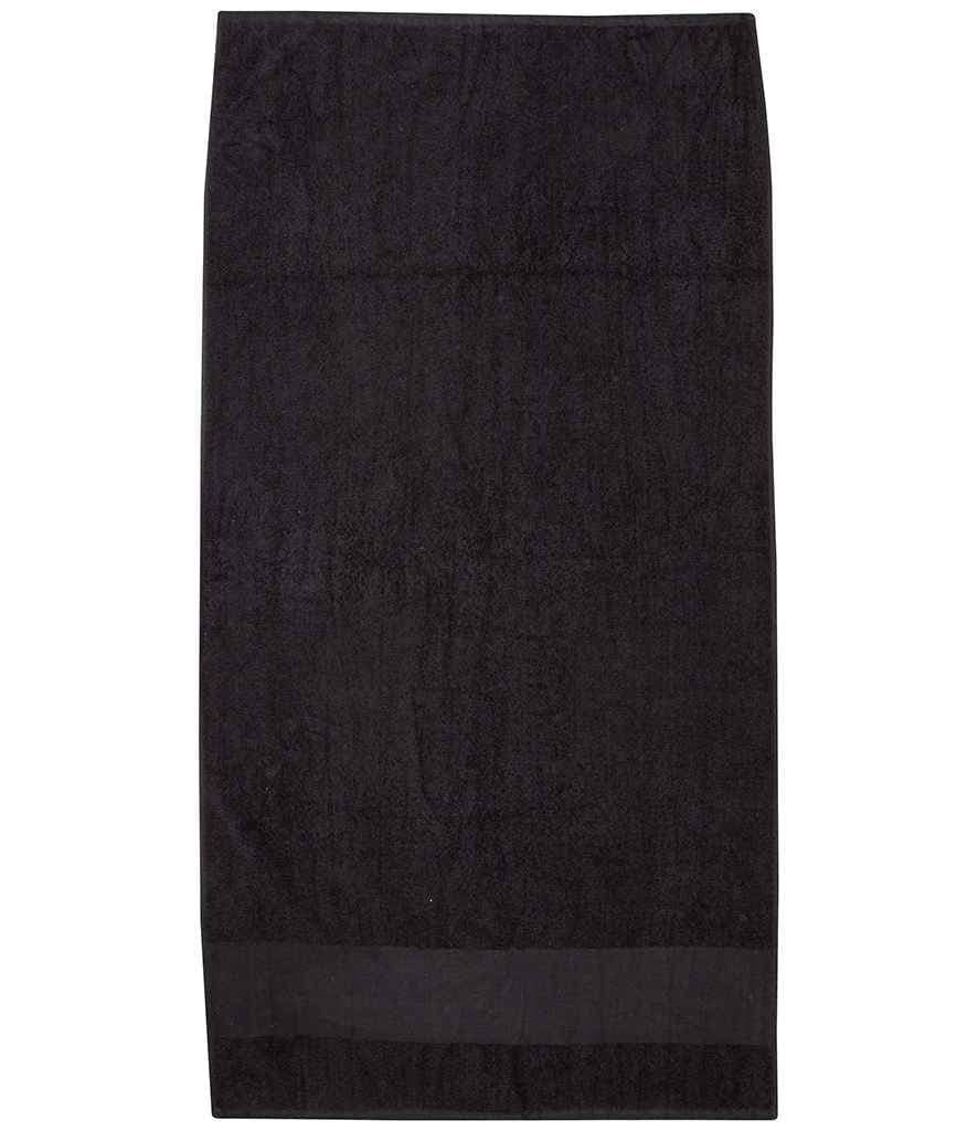 Towel City Printable Border Hand Towel, Black, view 1 of 1