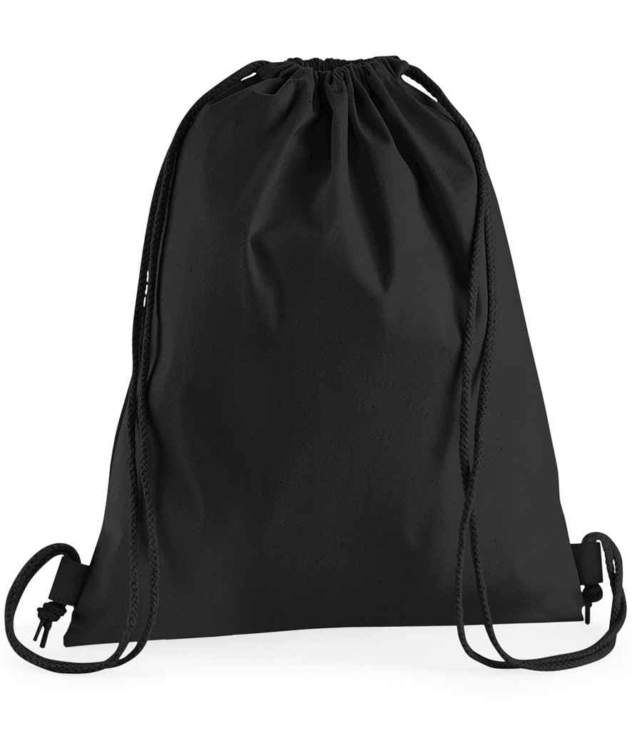 Westford Mill Premium Cotton Gymsac, Black, view 1 of 1