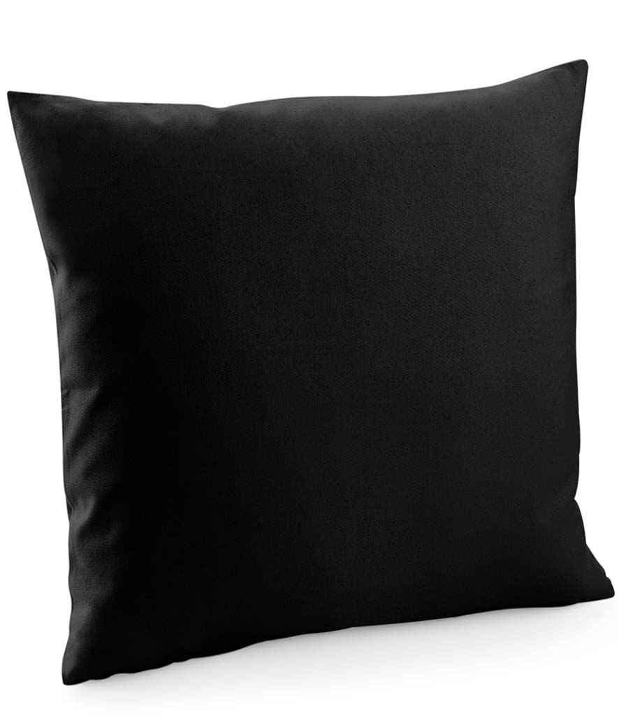 Westford Mill Fairtrade Cotton Canvas Cushion Cover, Black, view 1 of 1