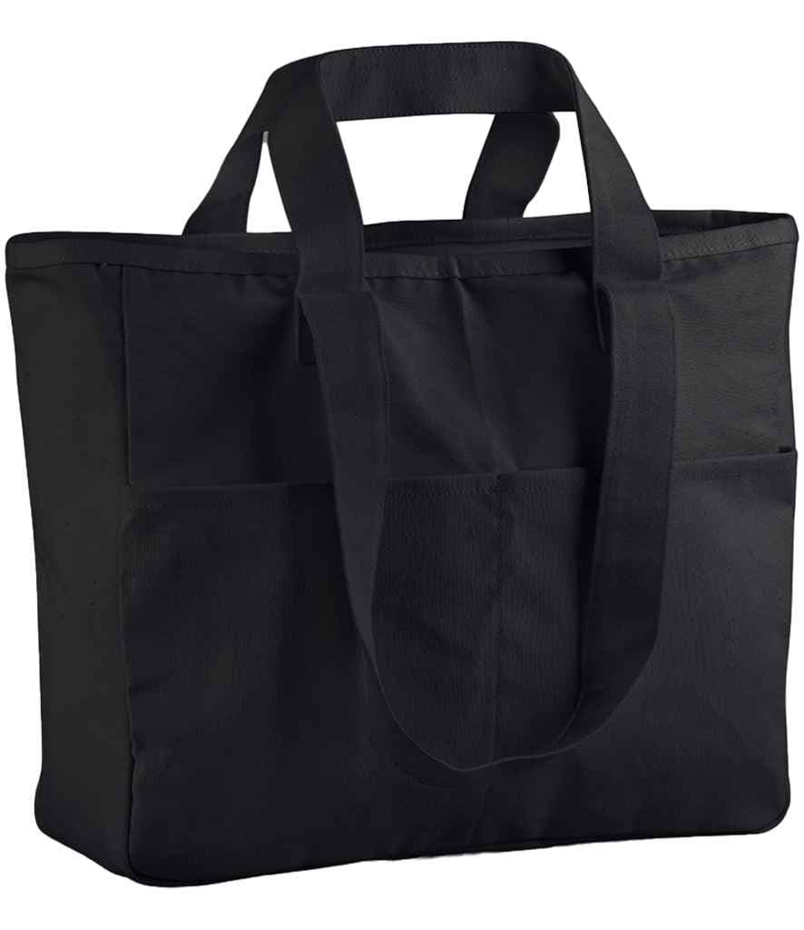 Westford Mill Double Handle Cargo Pocket Tote Bag, Black, view 1 of 1