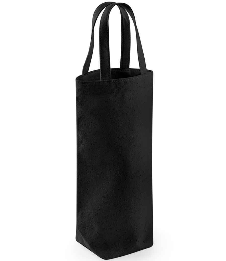 Westford Mill Fairtrade Cotton Bottle Bag, Black, view 1 of 1