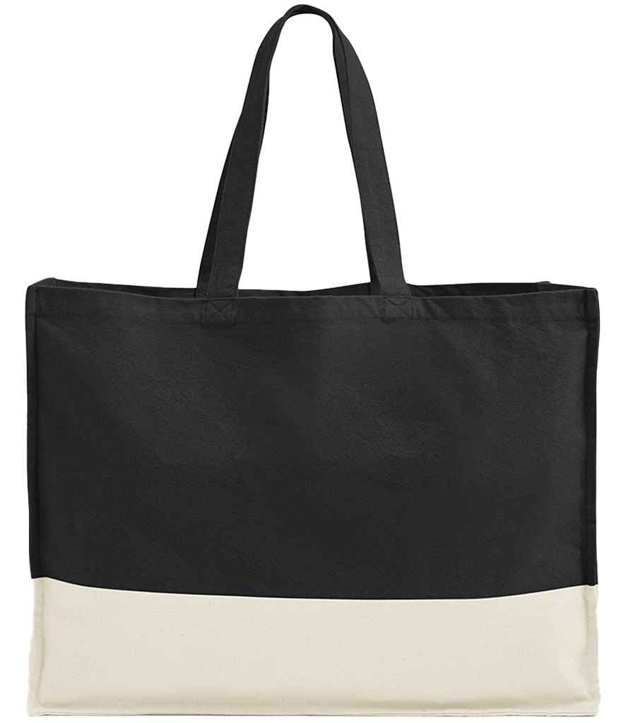 Westford Mill EarthAware® Organic Contrast Shopper, Black/Natural, view 1 of 1