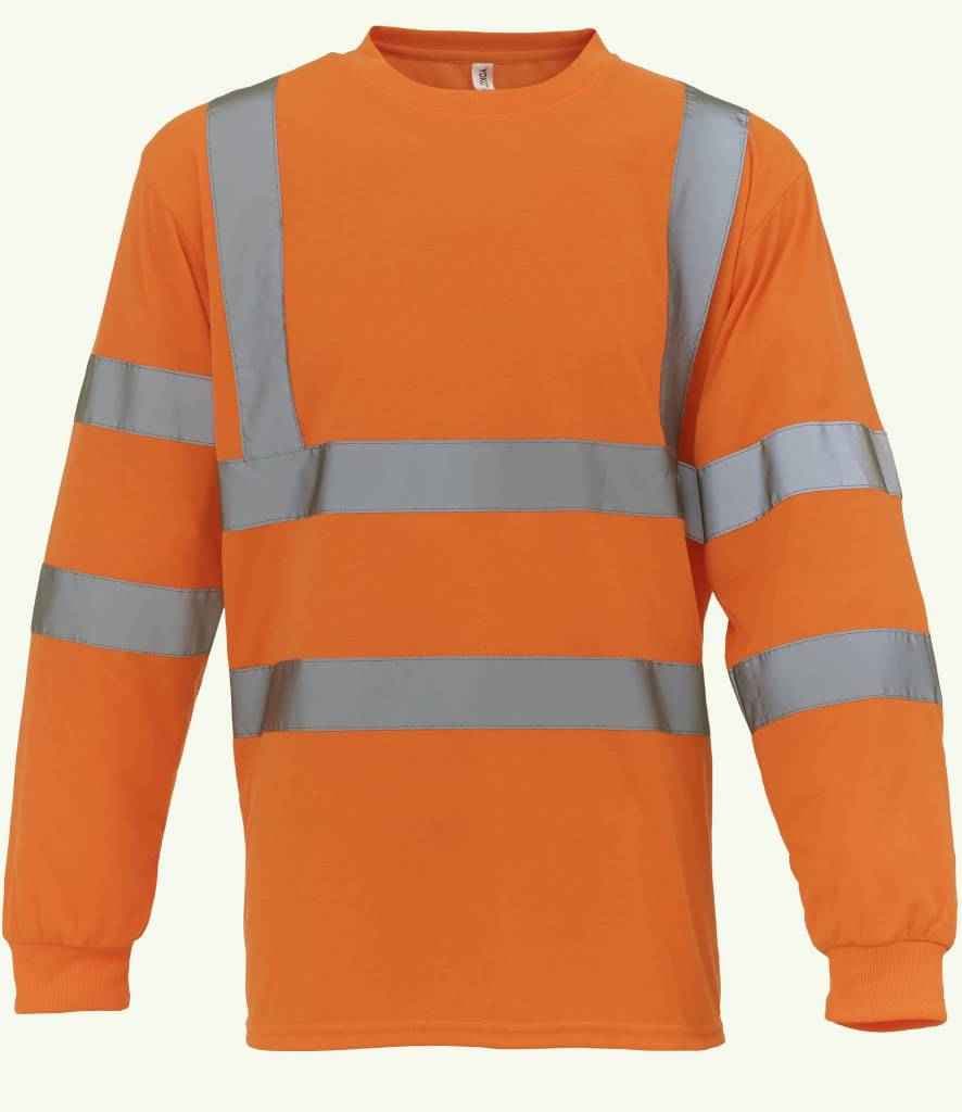 Yoko Hi-Vis Long Sleeve T-Shirt, Orange, view 1 of 1