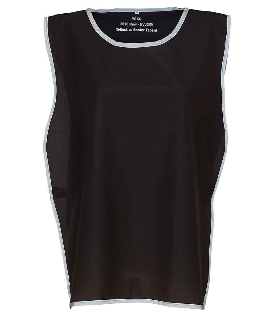 Yoko Hi-Vis Reflective Border Tabard, Black, view 1 of 1