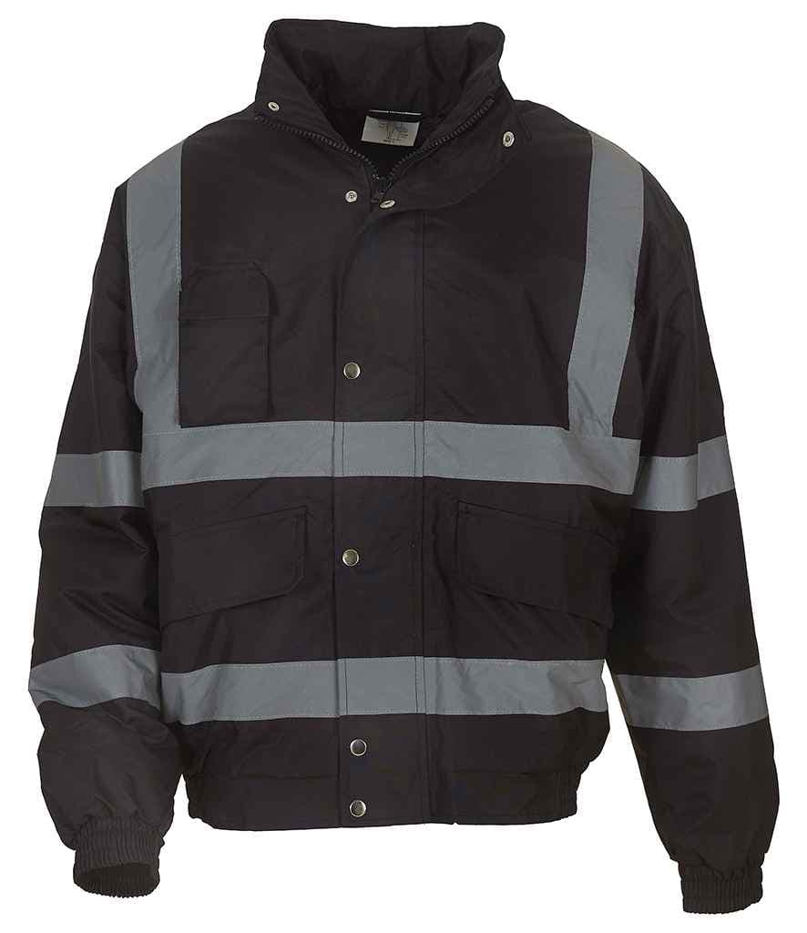 Yoko Hi-Vis Classic Bomber Jacket, Black, view 1 of 1